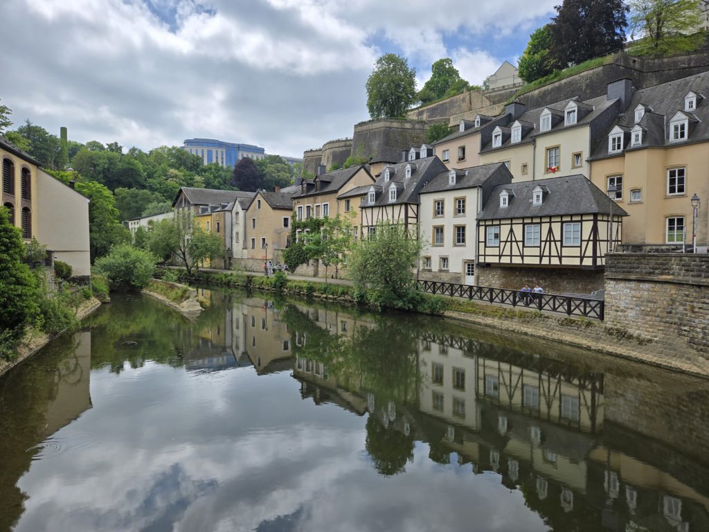 Photo of a river and houses in Luxembourg