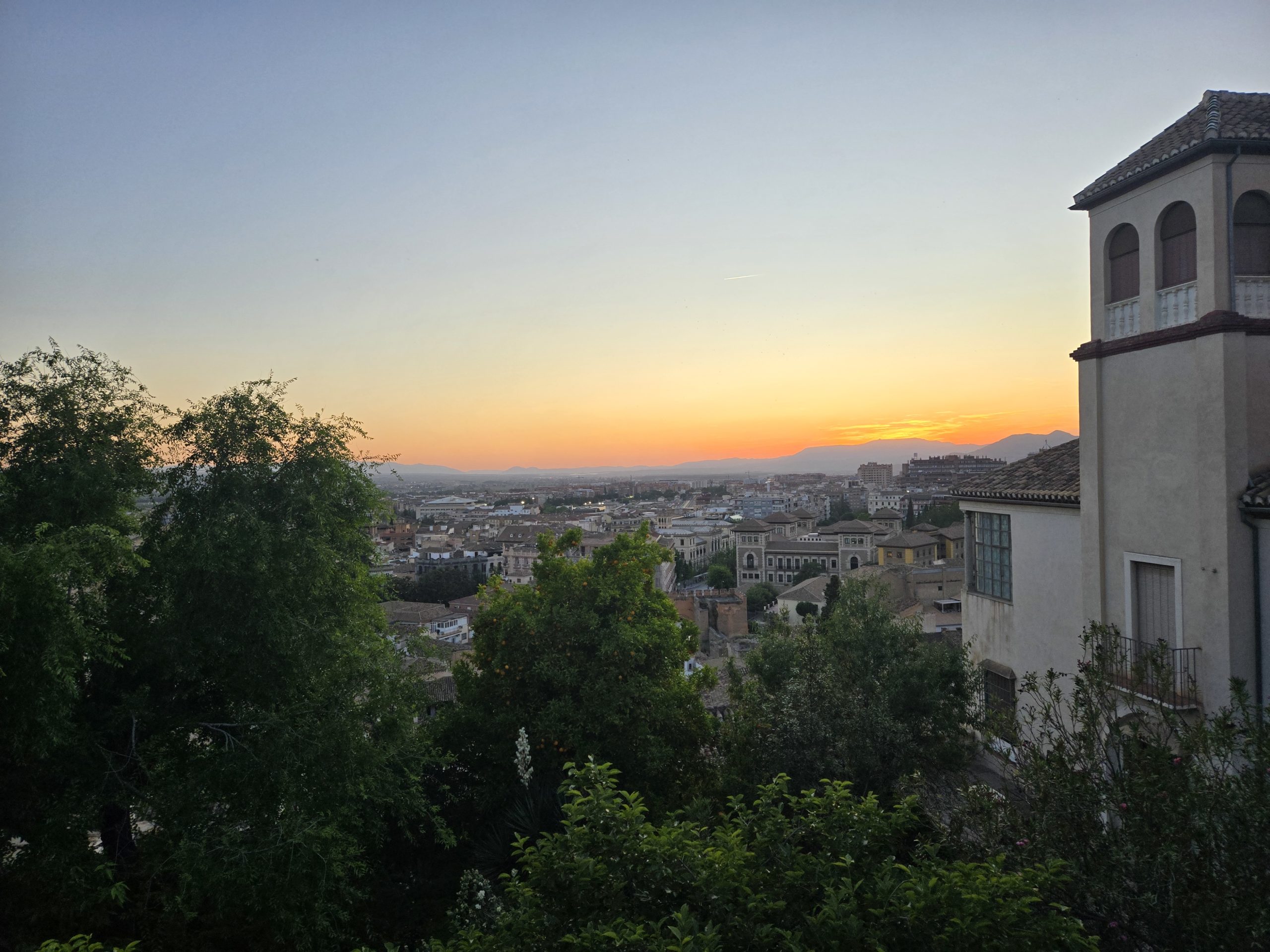 Photo of sunset over Granada